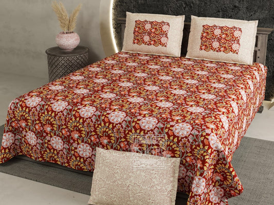 Chartook Jumbo Bedsheet Set - 9 ft by 9 ft (108x108 inches) with 2 Pillow Covers