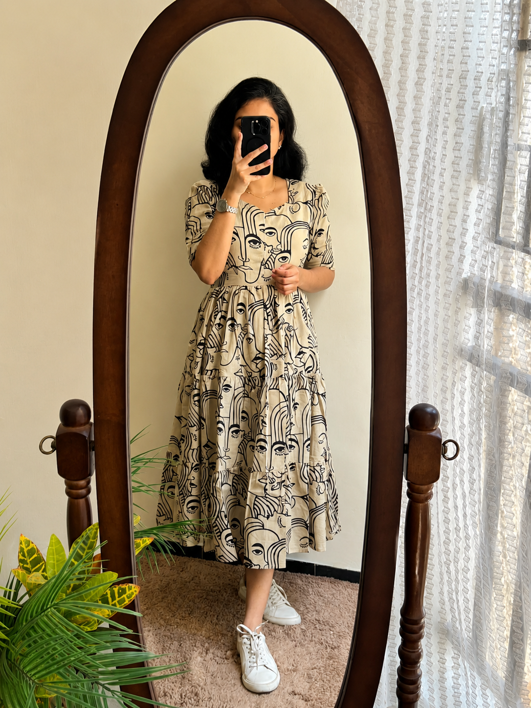 Printed Midi Set in Cotton 60/60