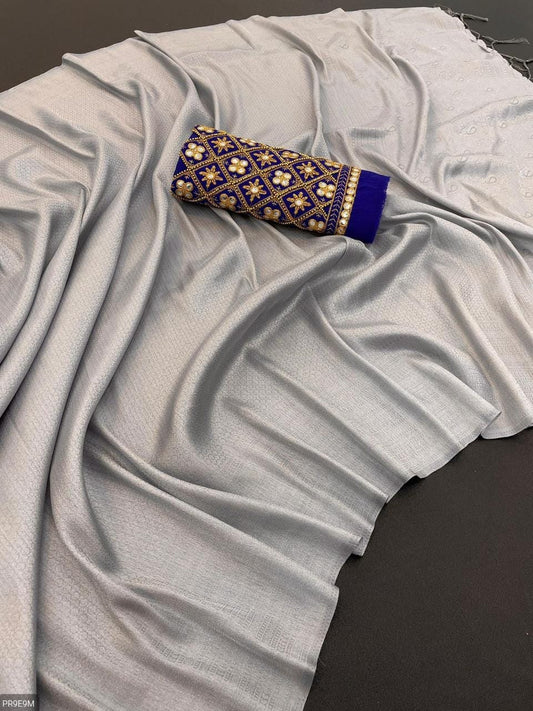 Kubera Pattu Silk Saree with Rich Pallu, Jacquard Work & 2 Blouses