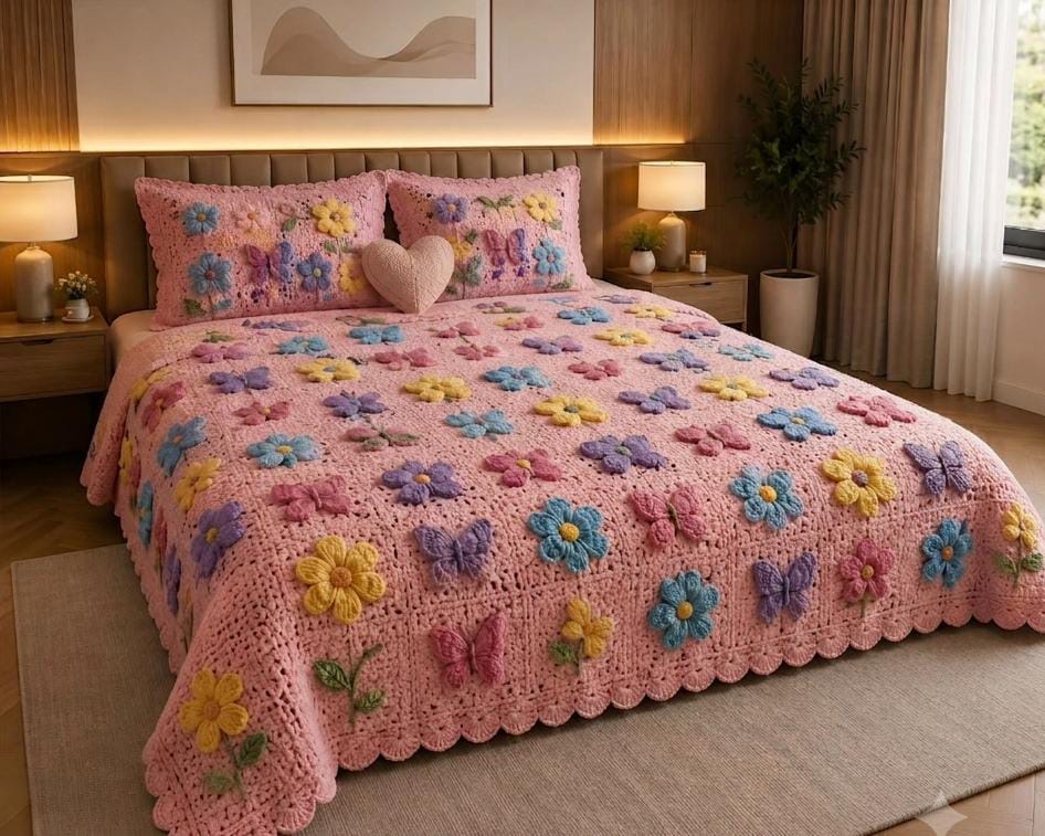 3-Piece Cotton King Size Bedsheet Set with 2 Pillow Covers