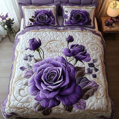 3-Piece Cotton King Size Bedsheet Set with 2 Pillow Covers