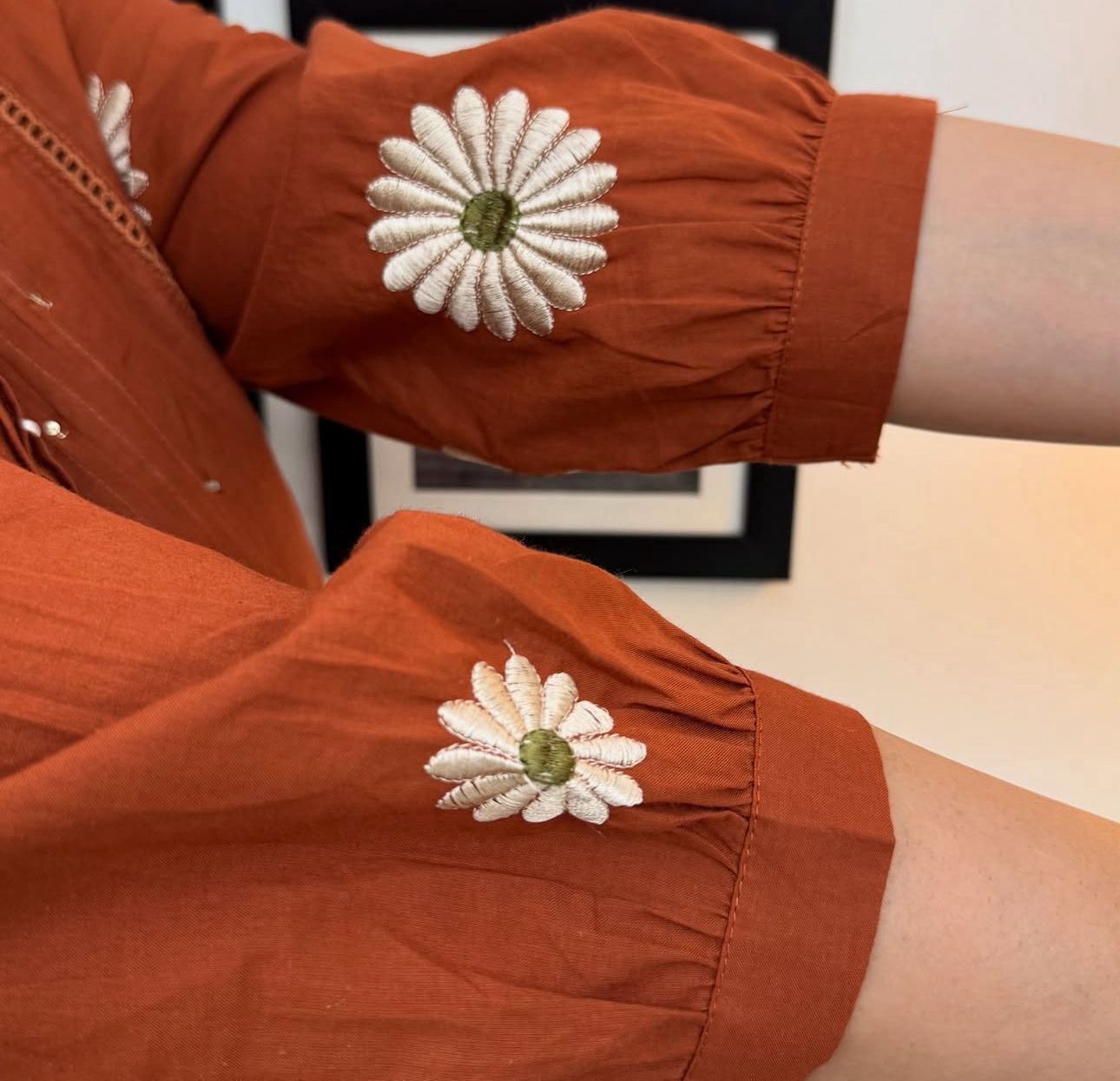 3 Piece Cotton Pintex Kurti Pant Dupatta Set with Embroidery