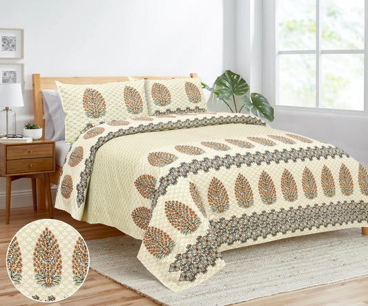 King Size Bedsheet Set in Cotton-Viscose Blend