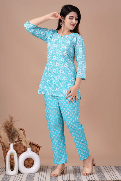 Handcrafted Cotton White Suit Set for Girls and Women