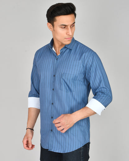 Formal Stripe Cotton Men’s Shirt