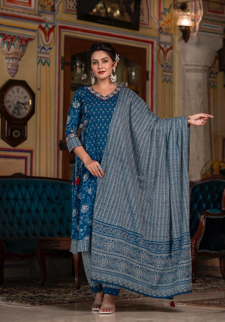 Afghani suit With Dupatta – Kinger Look