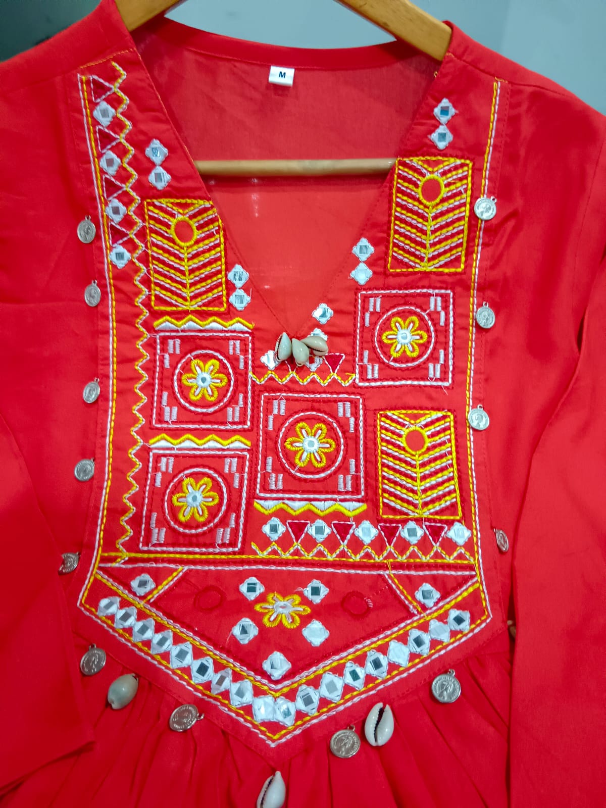 Boho Embroidered Rayon Kurti and Pant Set