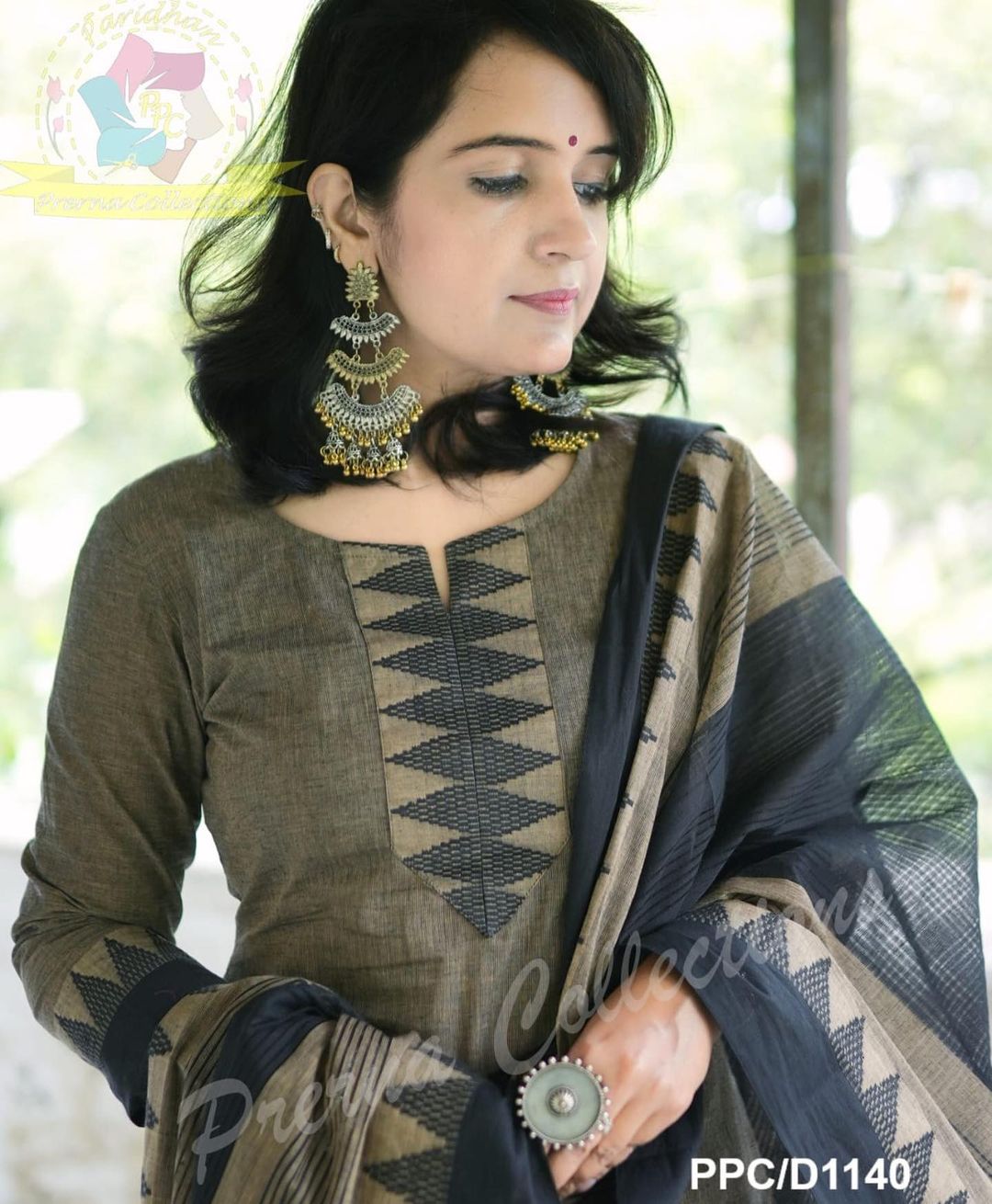 South Cotton Mangalgiri Salwar Suit with Nizam Border – Leheriya