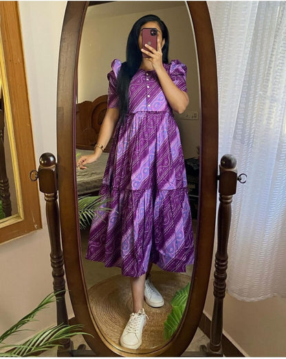 Jaipur Cotton Printed Gown - 60/60 Cotton Blend - 47" Length