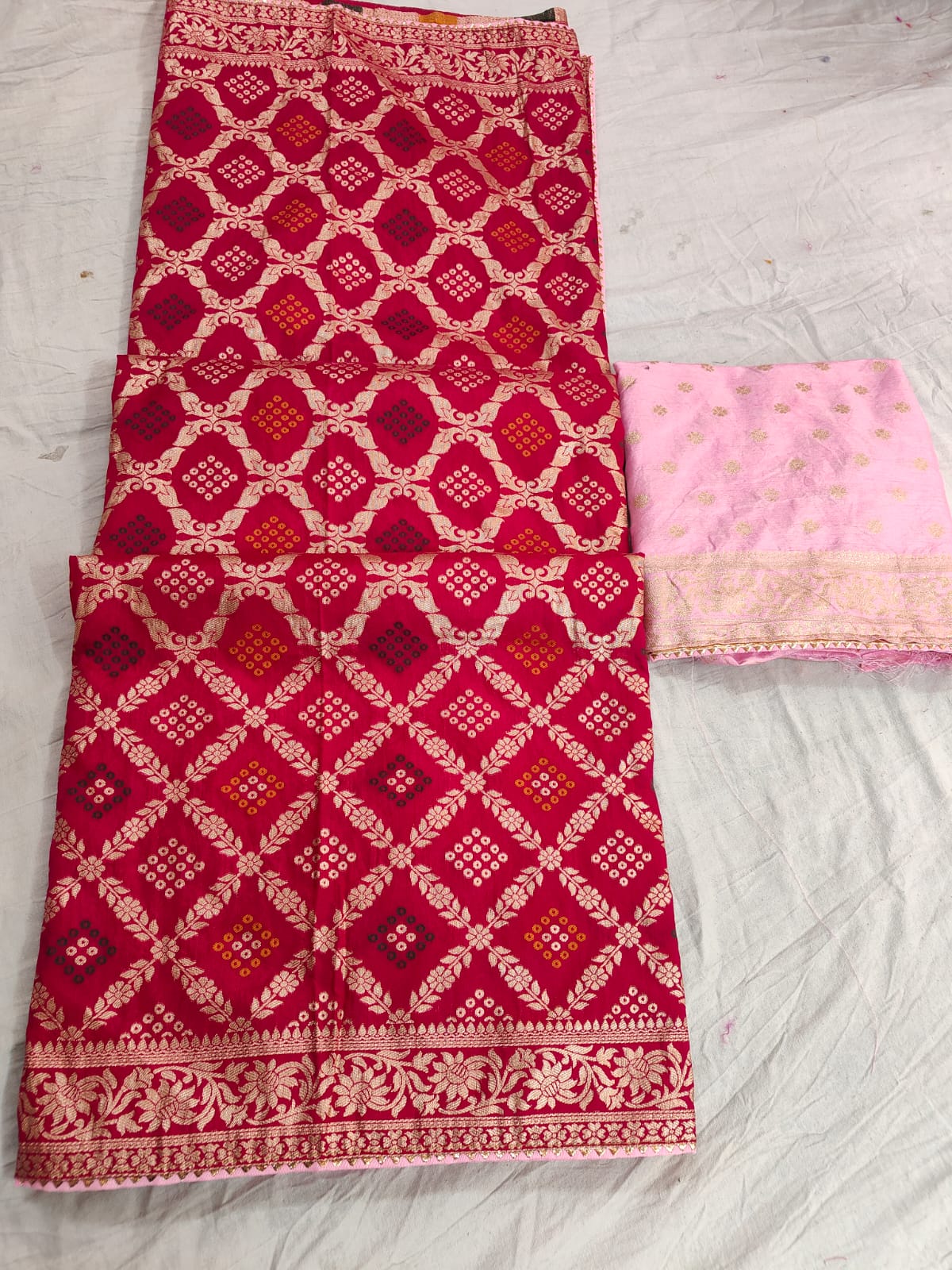 Dola Silk Saree with Meena Zari and Contrast Zari Blouse