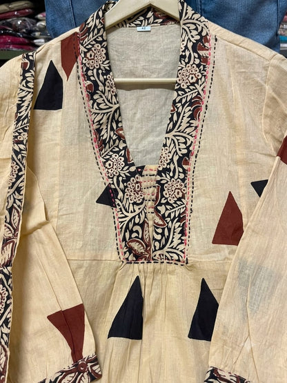 Ajarakh Print Cotton Suit Set with Pant & Dupatta | 3 Piece Set