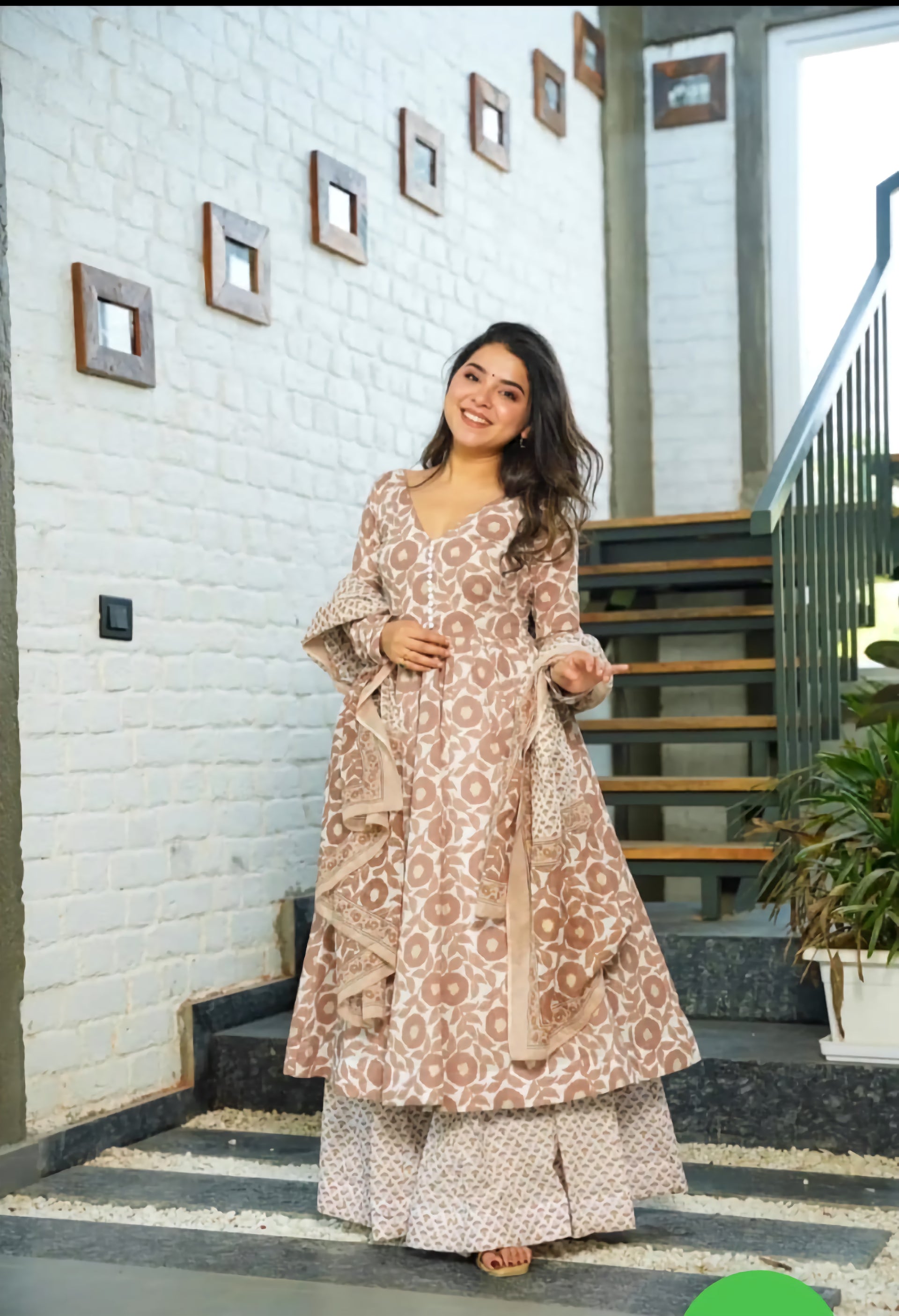 anarkali cotton dress with dupatta Maroon Cotton Anarkali Set with Dupatta Timeless Elegance in Every Detail