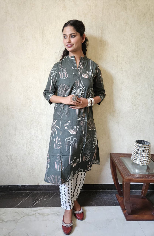 Cotton 60×60 Kurta Palazzo Set for Women