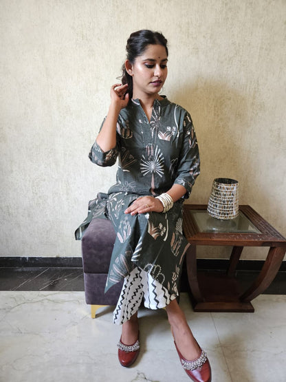 Cotton 60×60 Kurta Palazzo Set for Women