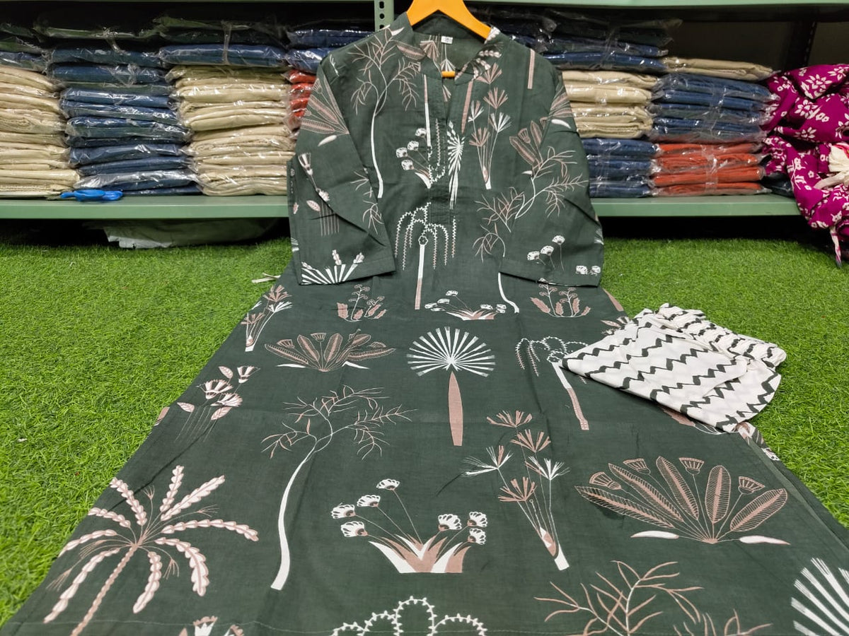 Cotton 60×60 Kurta Palazzo Set for Women