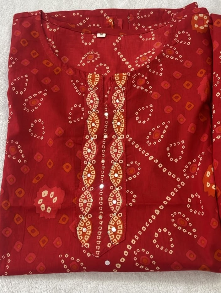 Cotton 60×60 Short Kurta with Extra-Wide Palazzo & Malmal Dupatta Set