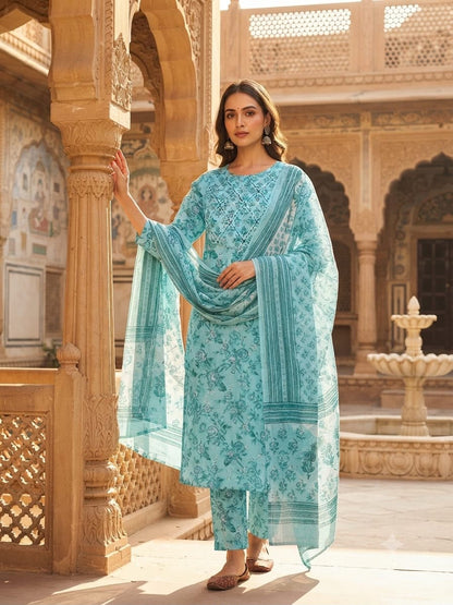 Cotton 60×60 Straight Printed Suit Set