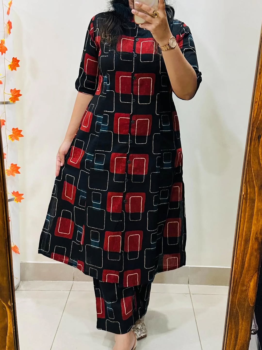 Cotton 60x60 A-Line Co-Ord Set with Ankle-Length Pant