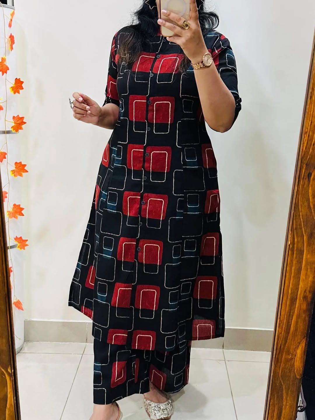 Cotton 60x60 A-Line Co-Ord Set with Ankle-Length Pant