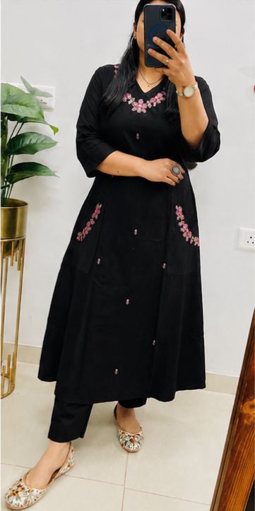 Cotton 60x60 Embroidered Co-ord Set with Pant