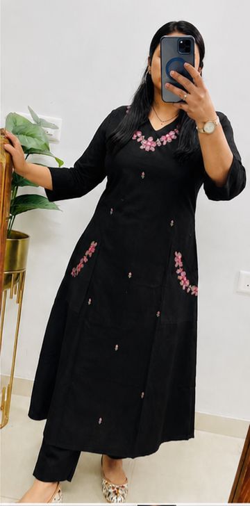Cotton 60x60 Embroidered Co-ord Set with Pant