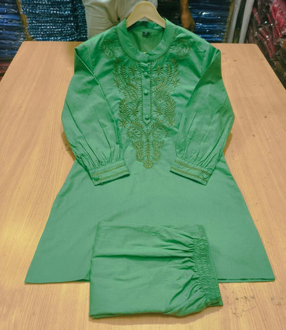 Cotton 60x60 Embroidered Co-Ord Set