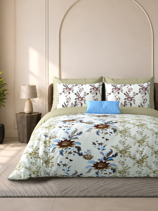 Cotton Bedsheet 100×108 Inches with 2 Pillow Covers
