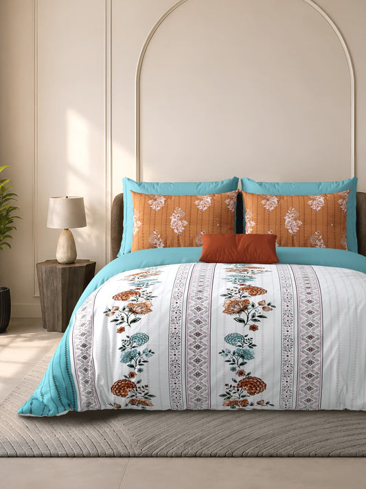 Cotton Bedsheet 100×108 Inches with 2 Pillow Covers