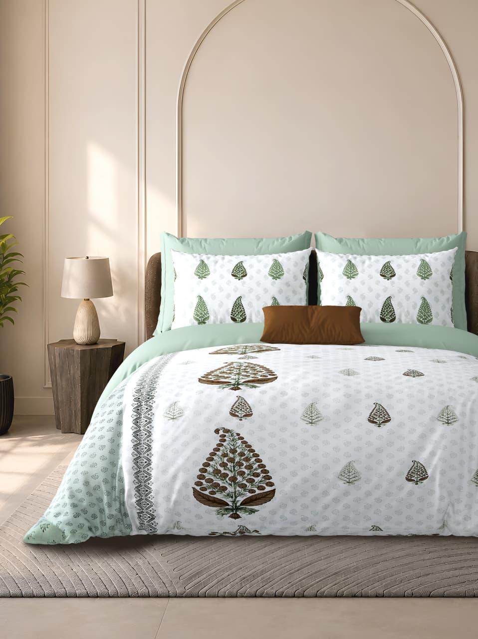 Cotton Bedsheet 100×108 Inches with 2 Pillow Covers