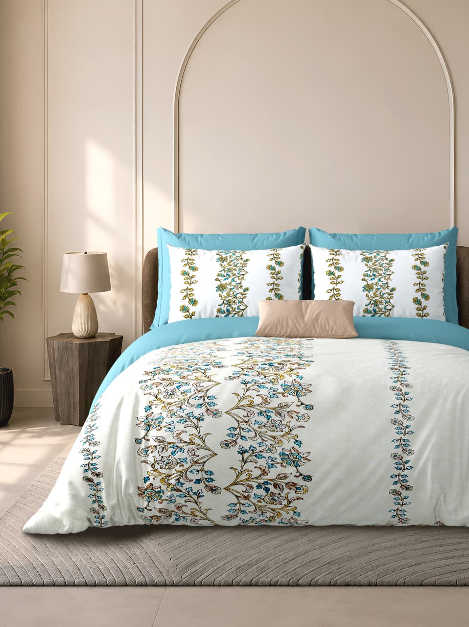 Cotton Bedsheet 100×108 Inches with 2 Pillow Covers