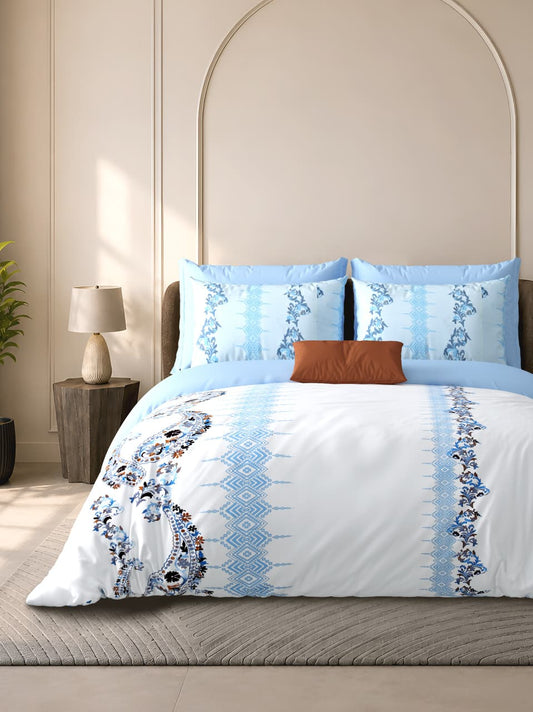 Cotton Bedsheet 100×108 Inches with 2 Pillow Covers