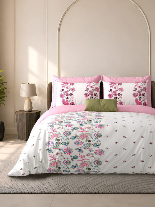 Cotton Bedsheet 100×108 Inches with 2 Pillow Covers