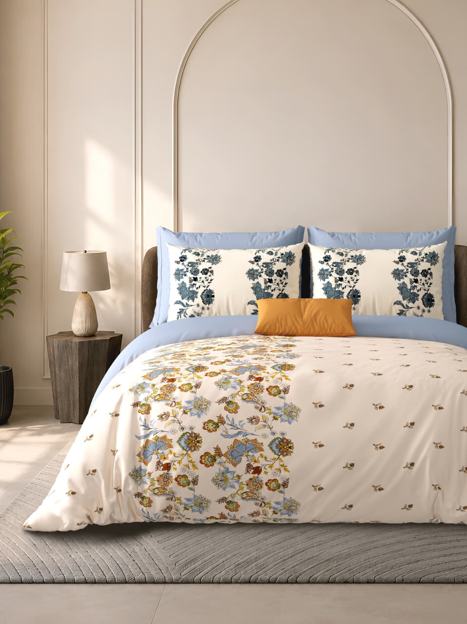 Cotton Bedsheet 100×108 Inches with 2 Pillow Covers