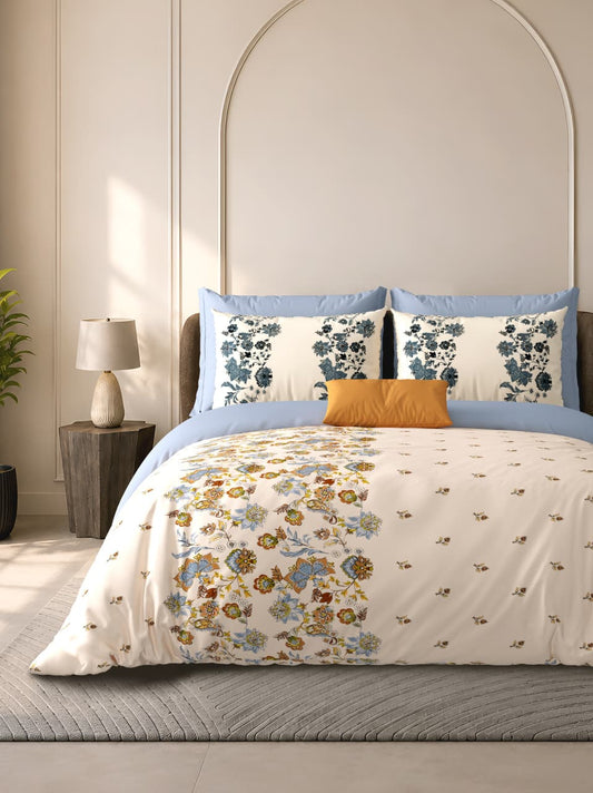 Cotton Bedsheet 100×108 Inches with 2 Pillow Covers