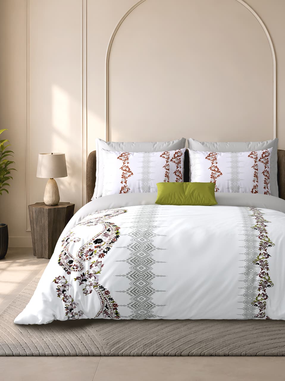 Cotton Bedsheet 100×108 Inches with 2 Pillow Covers