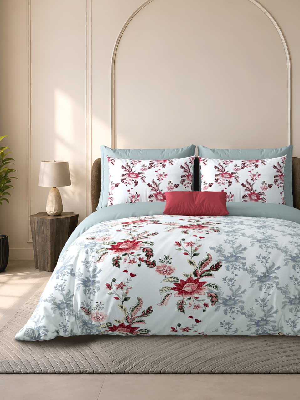 Cotton Bedsheet 100×108 Inches with 2 Pillow Covers