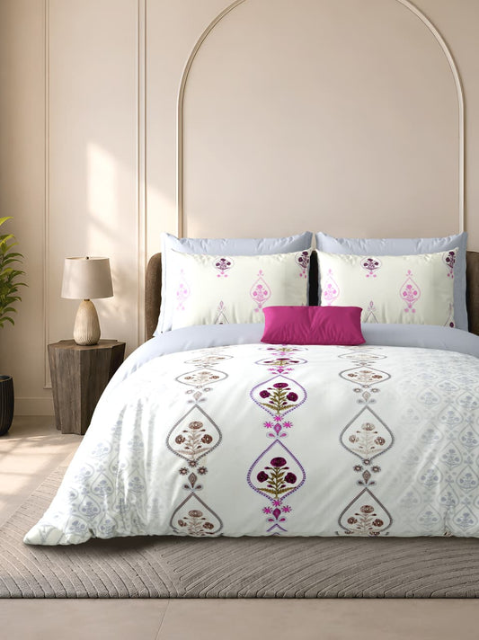 Cotton Bedsheet 100×108 Inches with 2 Pillow Covers