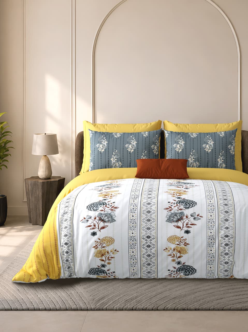 Cotton Bedsheet 100×108 Inches with 2 Pillow Covers