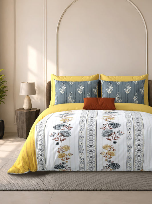 Cotton Bedsheet 100×108 Inches with 2 Pillow Covers