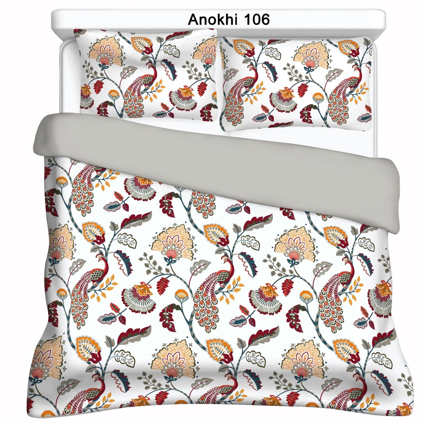 Cotton Bedsheet 100x108 Inches with 2 Pillow Covers