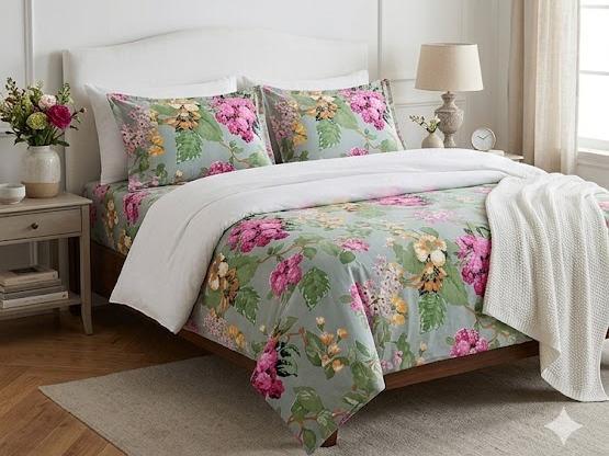 Cotton Bedsheet 100x108 Inches with 2 Pillow Covers