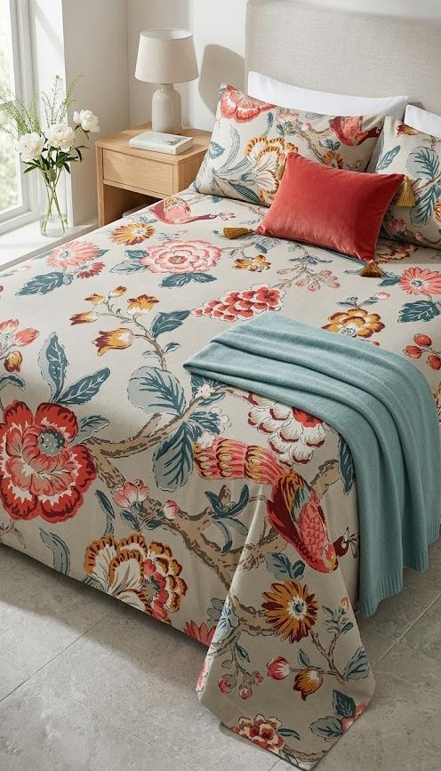 Cotton Bedsheet 100x108 Inches with 2 Pillow Covers