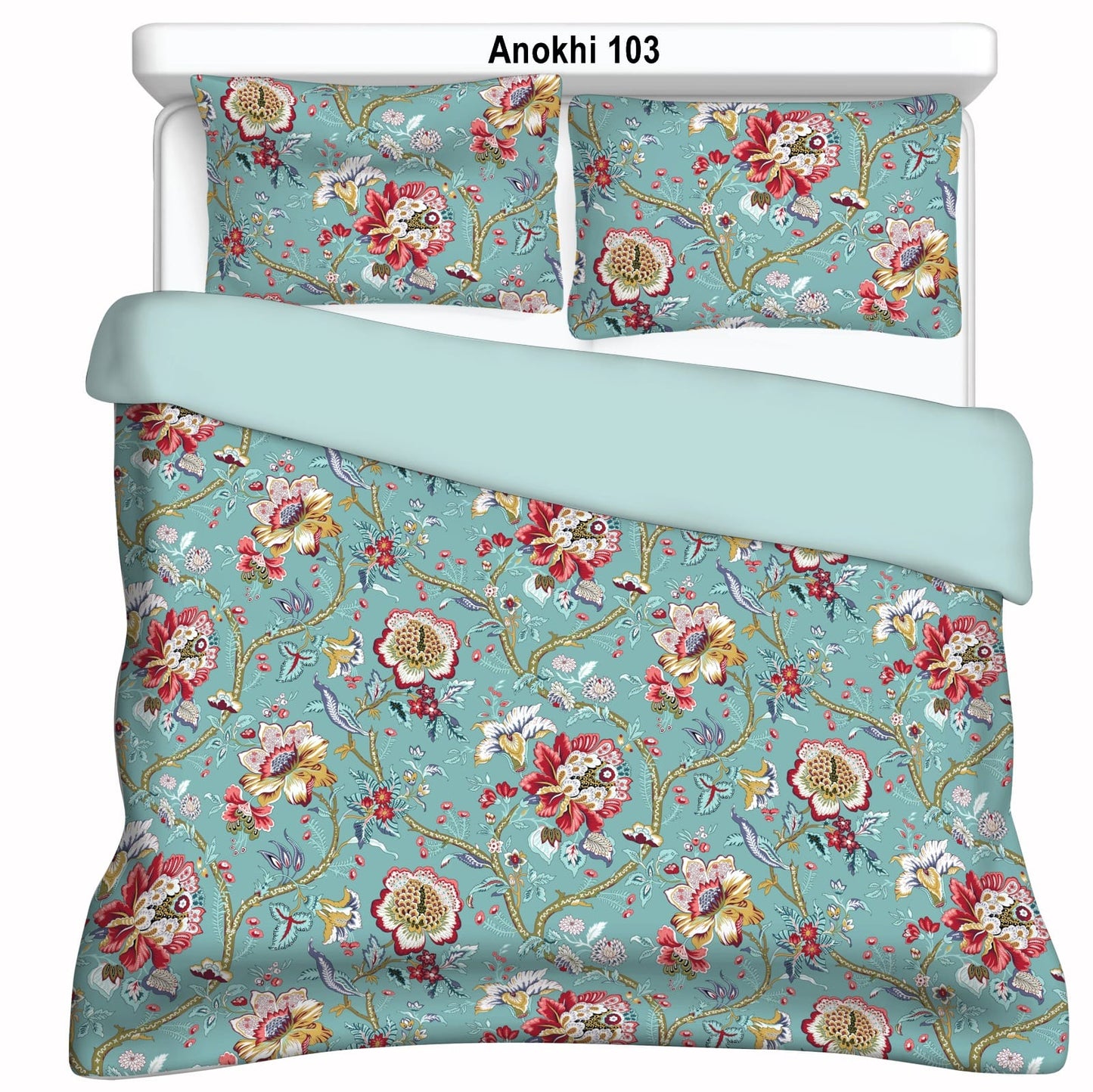 Cotton Bedsheet 100x108 Inches with 2 Pillow Covers