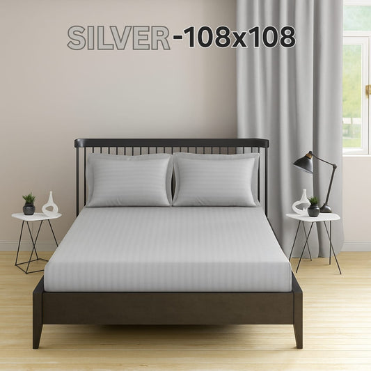 Cotton Double Bedsheet 108x108 with 2 Pillow Covers