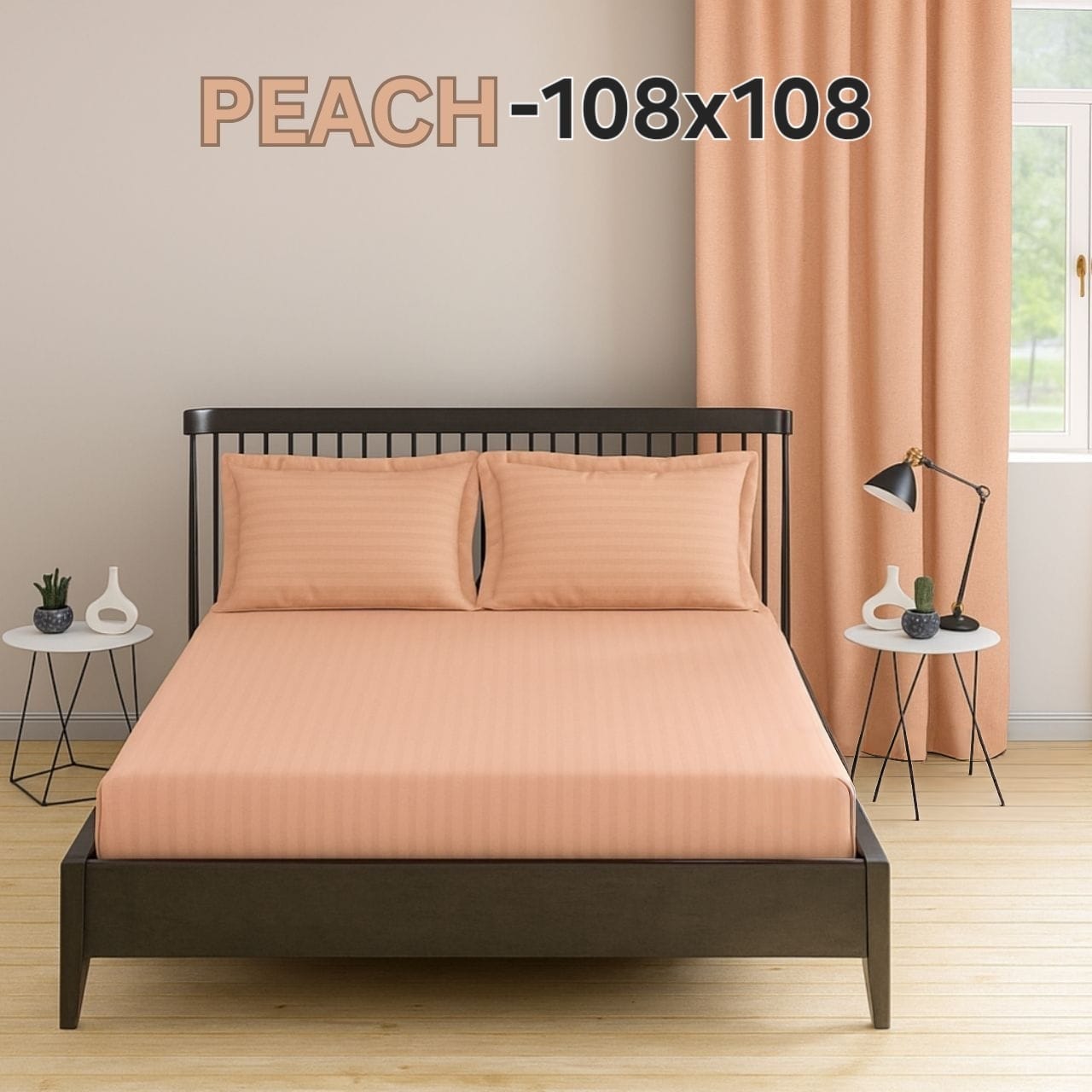 Cotton Double Bedsheet 108x108 with 2 Pillow Covers