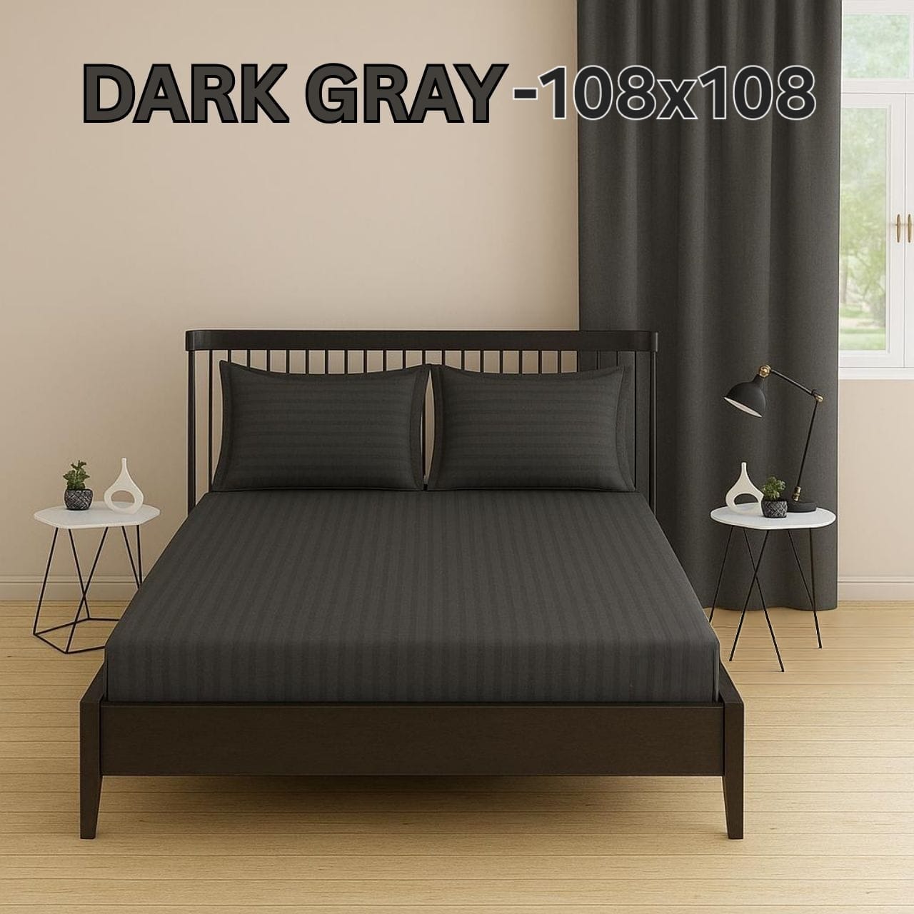 Cotton Double Bedsheet 108x108 with 2 Pillow Covers