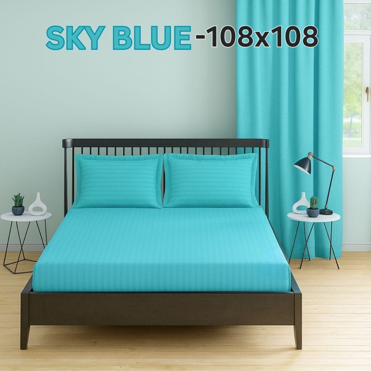 Cotton Double Bedsheet 108x108 with 2 Pillow Covers
