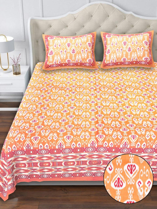 Cotton Double Bedsheet with 2 Pillow Covers – 90×108 Inches