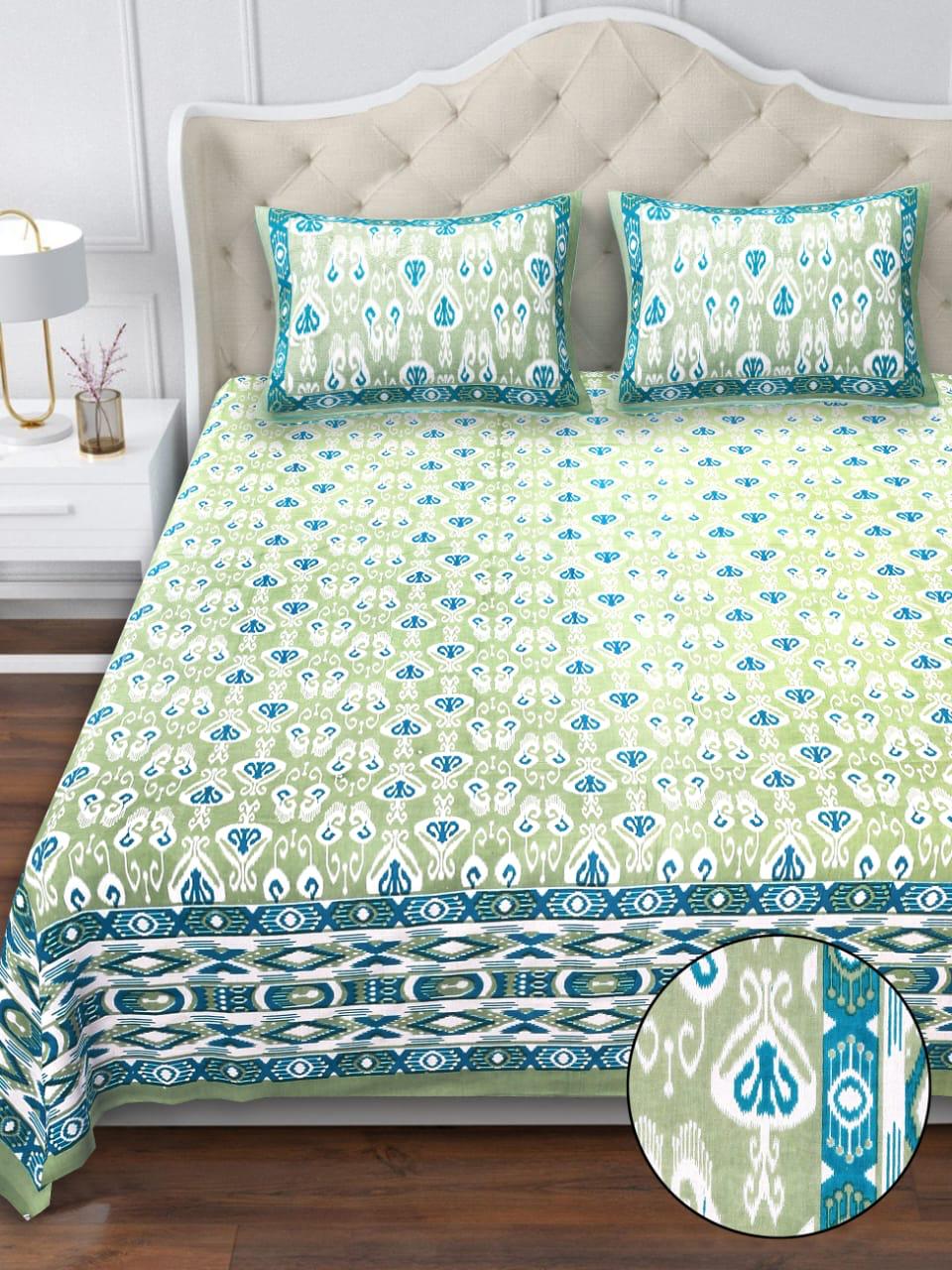 Cotton Double Bedsheet with 2 Pillow Covers – 90×108 Inches
