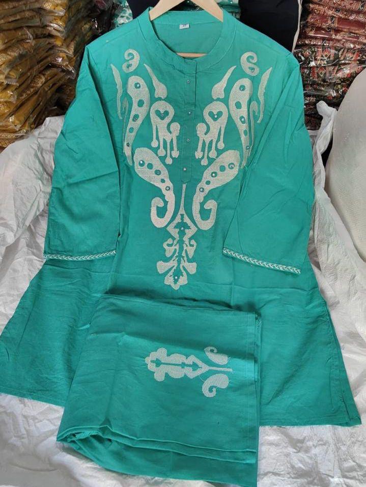 Cotton Embroidery Cord Set 2 Piece Top & Pant Set